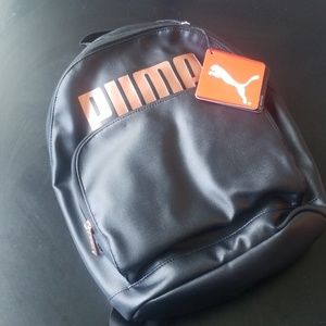 Black and Rose Gold Puma Back Pack